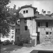 Crooked old house at Nydegghof Berne 1959