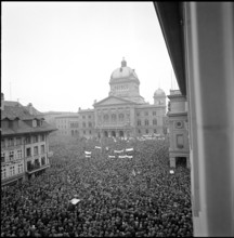 Farmers protest against price policy of the National Government; 1961