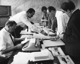 Blick editorial office: Speich, Honegger, Balsiger, Wöhrle, 1968