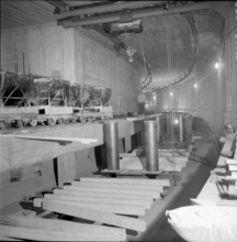 Tunnel in CERN proton synchrortron laboratory 1956