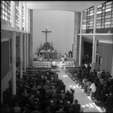 Service on the day of St. George in Chermignon, 1955