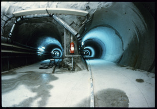 Gallery of NAGRA rock laboratory, Grimsel 1985