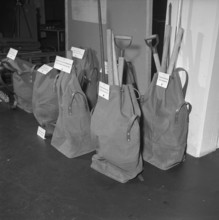 Equipment in the armory of the civil defense headquarters, 1966