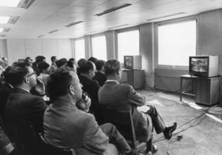 Life broadcast of a Blick editorial staff conference, 1968