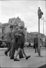 After WW2: American soldier in Zurich, 1945