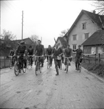 Bike escort with arms racer, Frauenfeld 1945