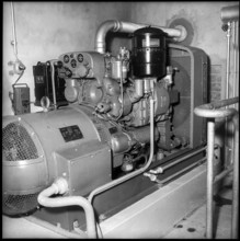 Emergency generator at Calancasca power station, Roveredo 1951