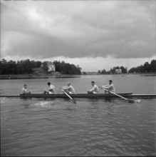 Olympic Games Helsinki 1952: Swiss four with cox
