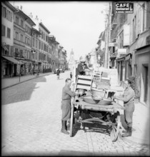 After World War 2: relief action for Lanslebourg, Morges 1945