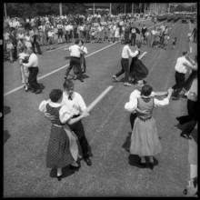 Public festival on the new St Alban bridge; 1955