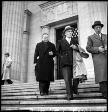 René Fonjallaz and his lawyer, trial against Swiss Nazis; 1947