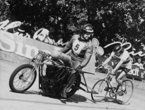 Stayer SC 1973: Beni Herger and pace maker Stakenburg