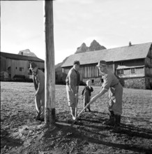 Electrification in the municipality of Alpthal; 1951