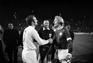 International match Switzerland - Italy 1972: Mazzola, Odermatt