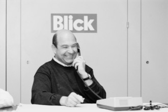 Peter Sauber at Blick-phone