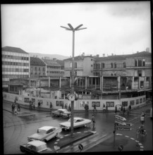 Demolition of Globus at Löwenplatz, Zurich 1961