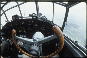 In the cockpit of a Junkers JU-52