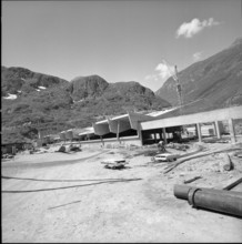 Building site tunnel entry Grand-Saint-Bernard 1963