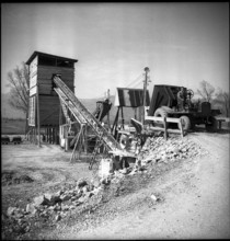 Gravel plant in Rhine Valley 1949