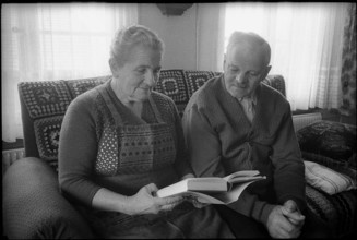 Elderly Couple Reading
