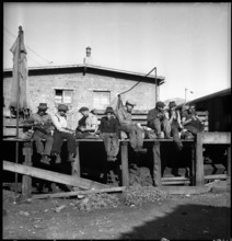 Workers having a break; 1943