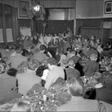 Hungarian refugees at Christmas party, St. Gallen 1956