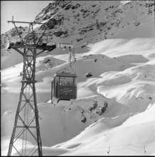 Cableway Parsennhütte-Weissfluhjoch 1961