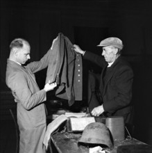 Sixty year old man being discharged, train 1955