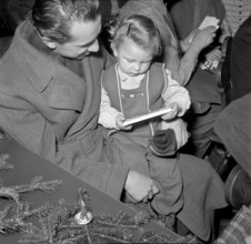 Hungarian refugees at Christmas party, St. Gallen 1956