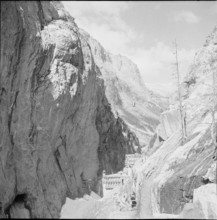 Tseuzier, building site dam 1955
