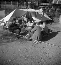 Camping exhibition from Zurich's sports shops, 1948