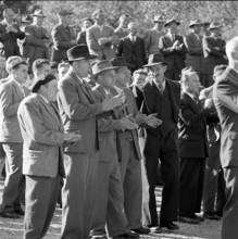 Protest against clearing up of border between Switzerland and Germany; 1957