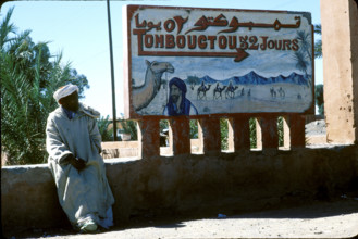 Sign post to Timbuktu, Morocco 1981