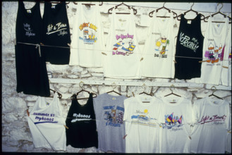 T-shirt stall on Mykonos 1987