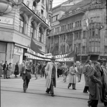 May Day demonstration downtown Basel 1956