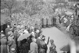 Funeral of for corps commander Adolf Hanslin, Kilchberg cemetery 1971
