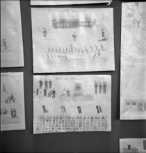 Drawing of a child from the Buchenwald concentration camp, 1946