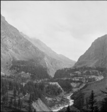 Building site Mauvoisin power station 1953