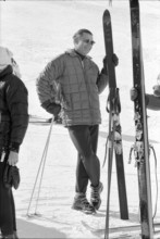 US Minister of Defense Robert McNamara in Zermatt, 1966