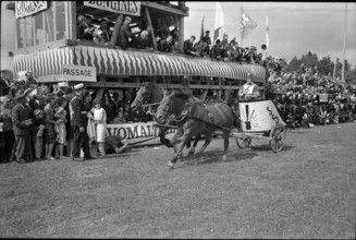 62nd Marché-Concours Saignelégier, chariot race, 1965