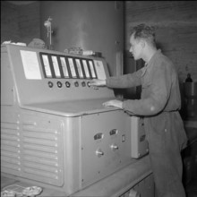 Wildegg-Brugg power station, turbine control 1952