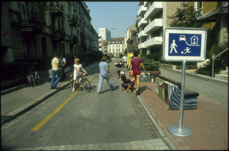 Bärenfelserstrasse, residential street in Basel 1979