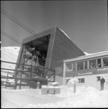 Valley station of the cableway Parsennhütte-Weissfluhjoch 1961