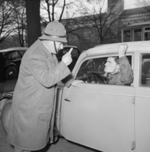 Policeman Squabbles with Car Driver, 1950