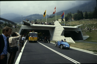 Opening ceremony, south portal, Gotthard tunnel, 1980