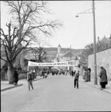 Demonstration of Ajoie farmers, 1957