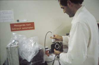 Nuclear power station Gösgen, measurement of radioactivity 1980