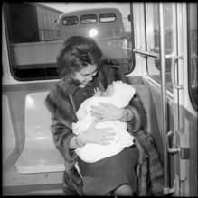 Sofia of Spain with daughter Elena in Geneva, 1964
