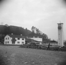 Construction of the reformed church, Willisau 1955