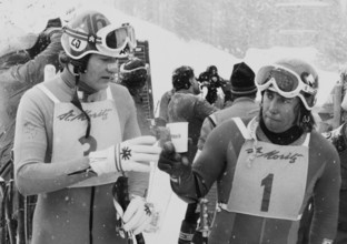 World Ski Championships in St. Moritz 1974: Franz Klammer and Roland Collombin